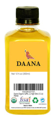 Daana Safflower Oil in a hot pan for versatile high-heat cooking.