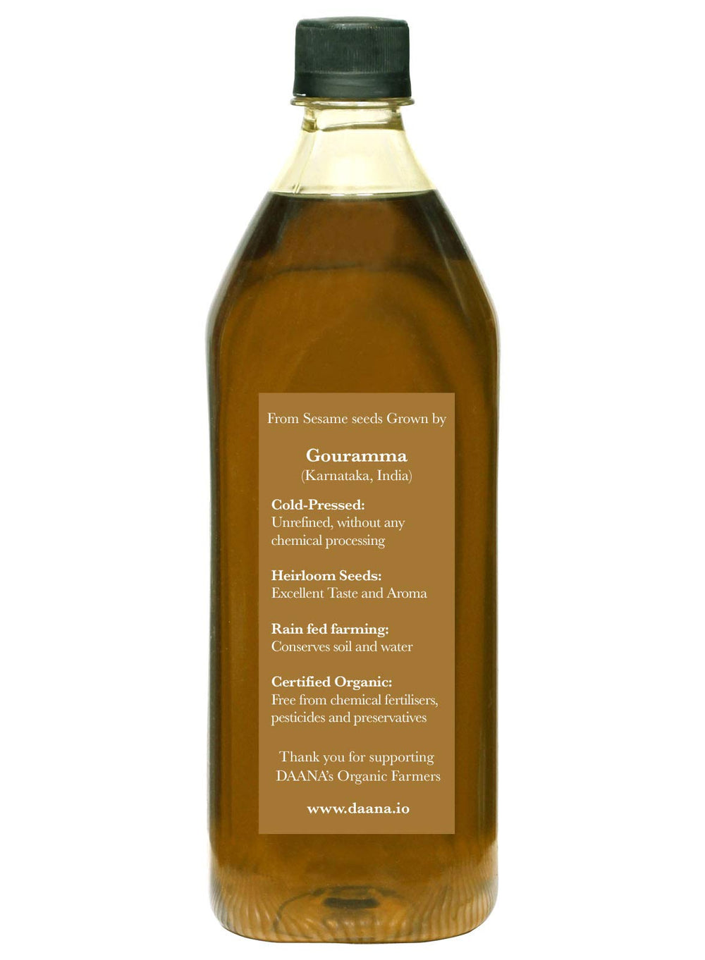 DAANA sesame oil skillet shot highlights bold sesame flavor in meals.
