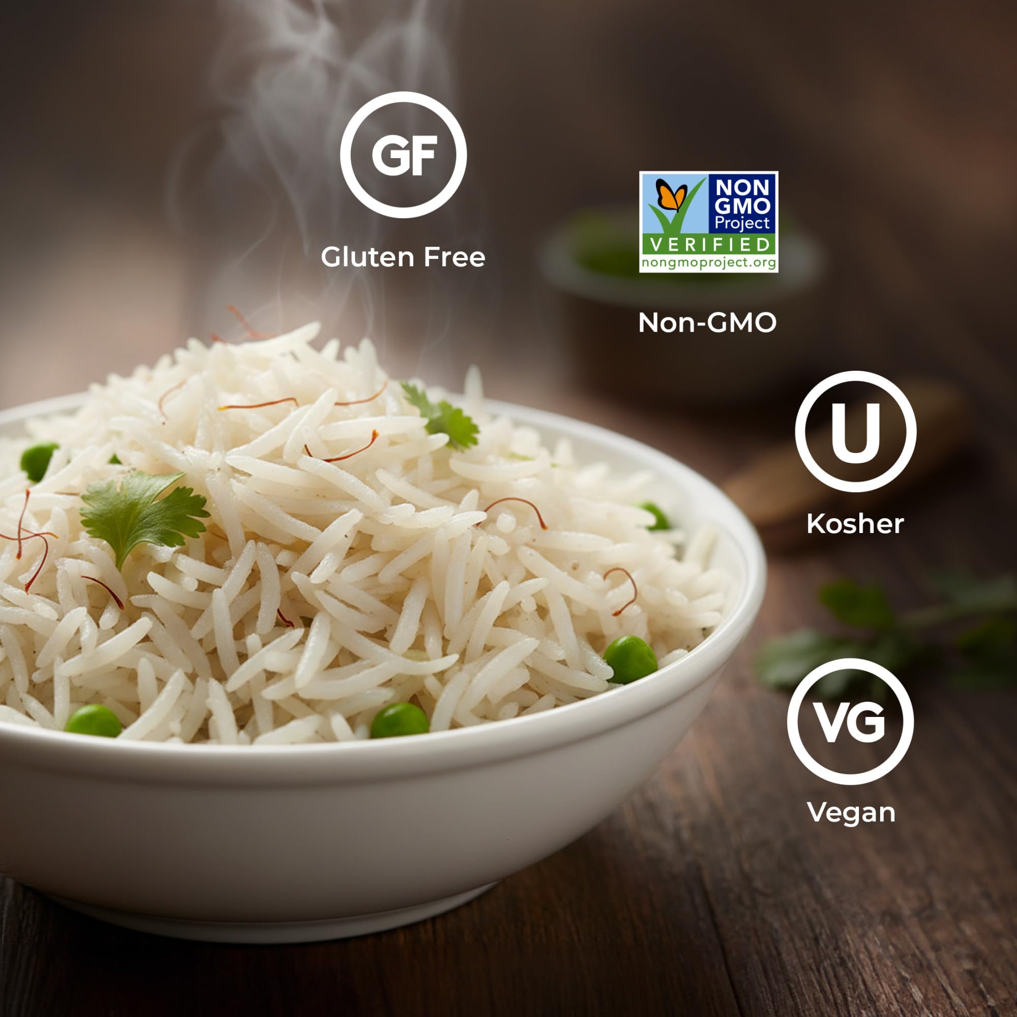 Daawat Himalayan-origin basmati rice emphasizes authentic heritage taste and length.