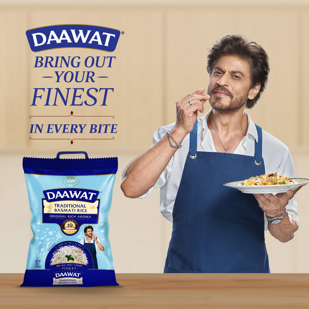 Daawat traditional basmati rice fragrance aroma conveys premium flavor for everyday meals.
