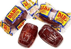 Close-up of Dad's Root Beer Barrels candy, ideal for sharing.