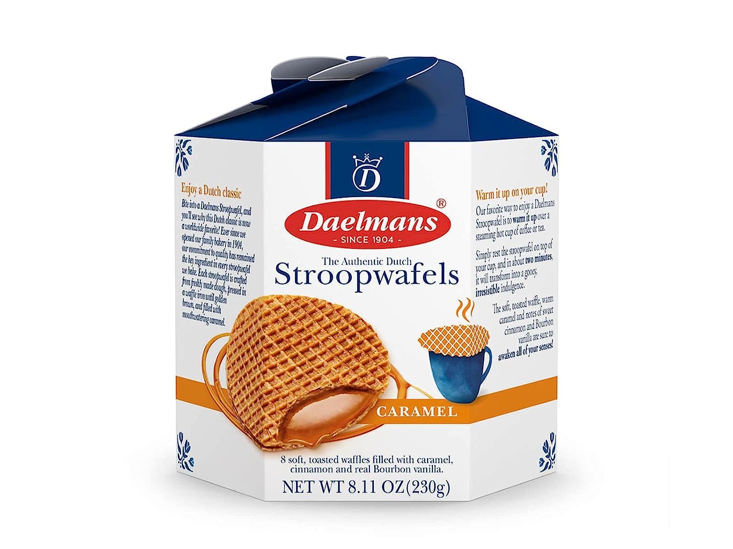 Daelmans Caramel Stroopwafels pack, ideal for an indulgent coffee pairing.