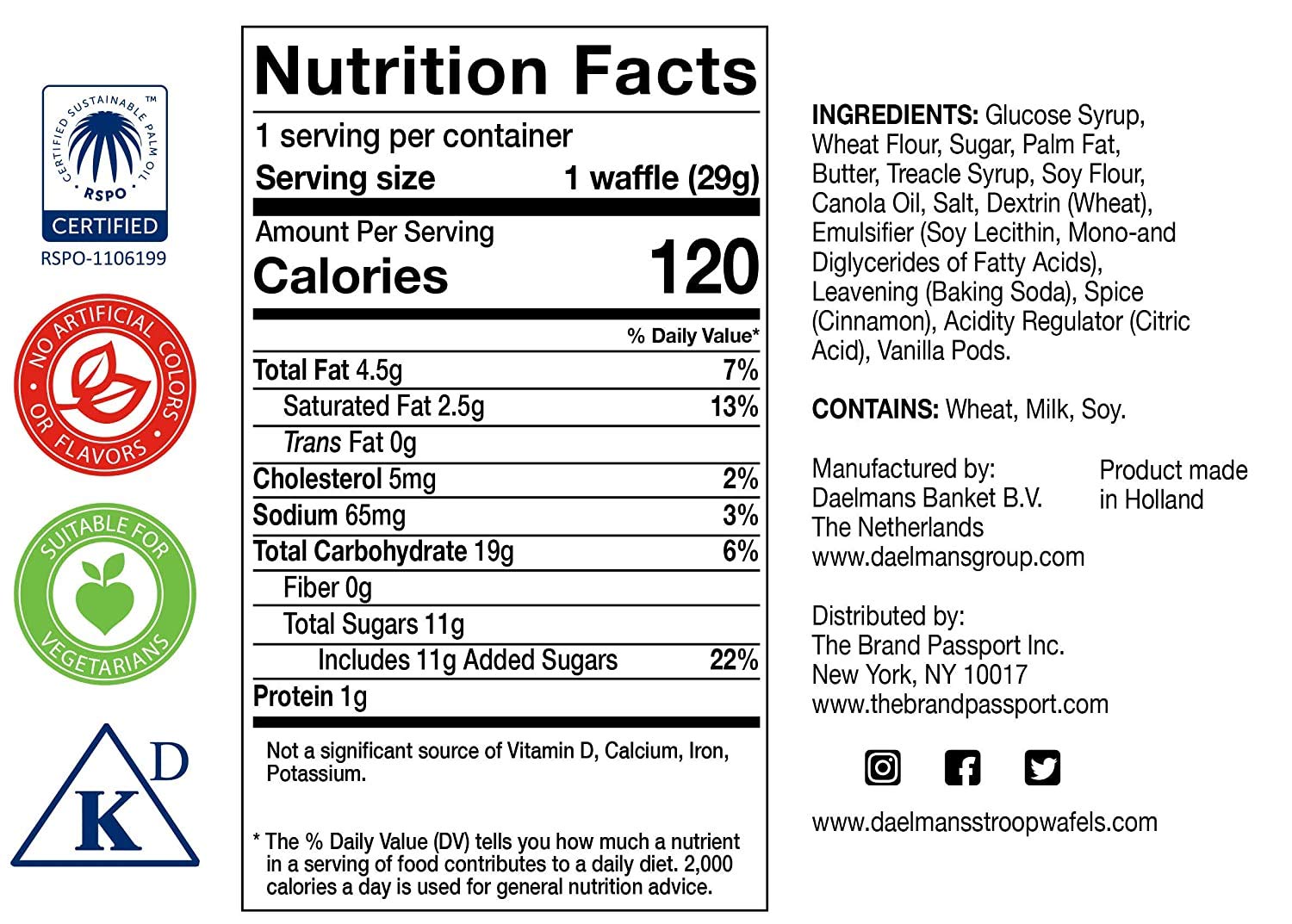 Daelmans Stroopwafel Caramel cream-filled cookie with caramel center, perfect with coffee