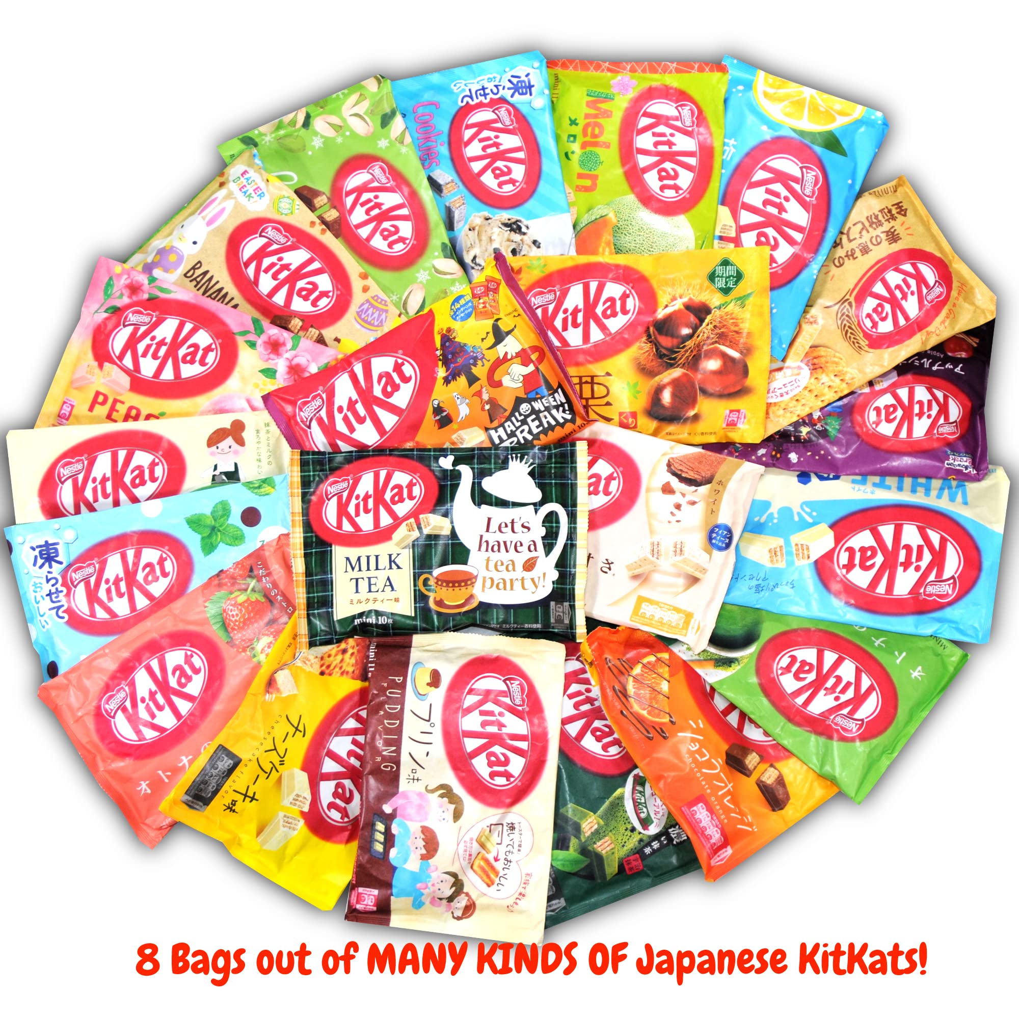 DagashiyaBox KitKat green tea close-up highlighting regional flavors.