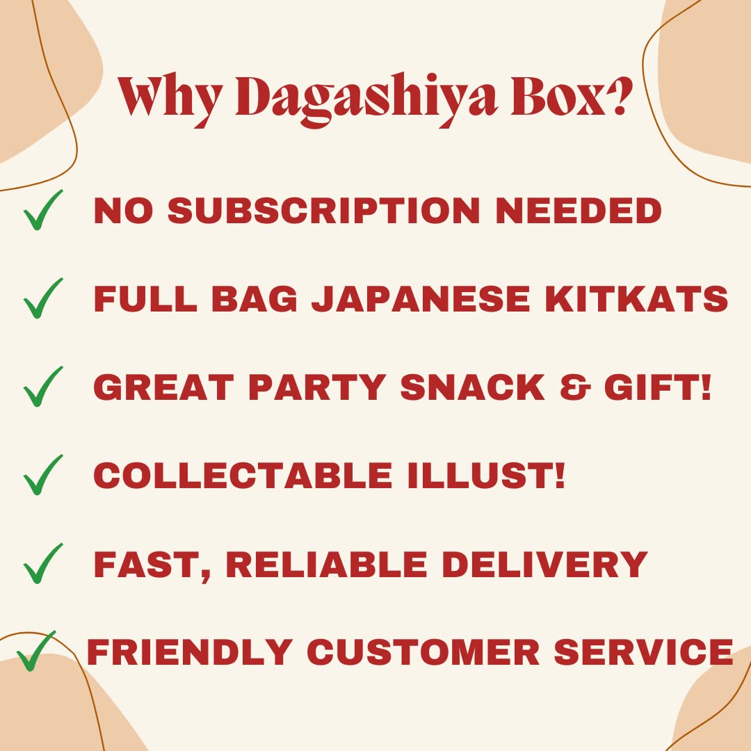 DagashiyaBox KitKat wasabi packaging hint for bold snacking moments.