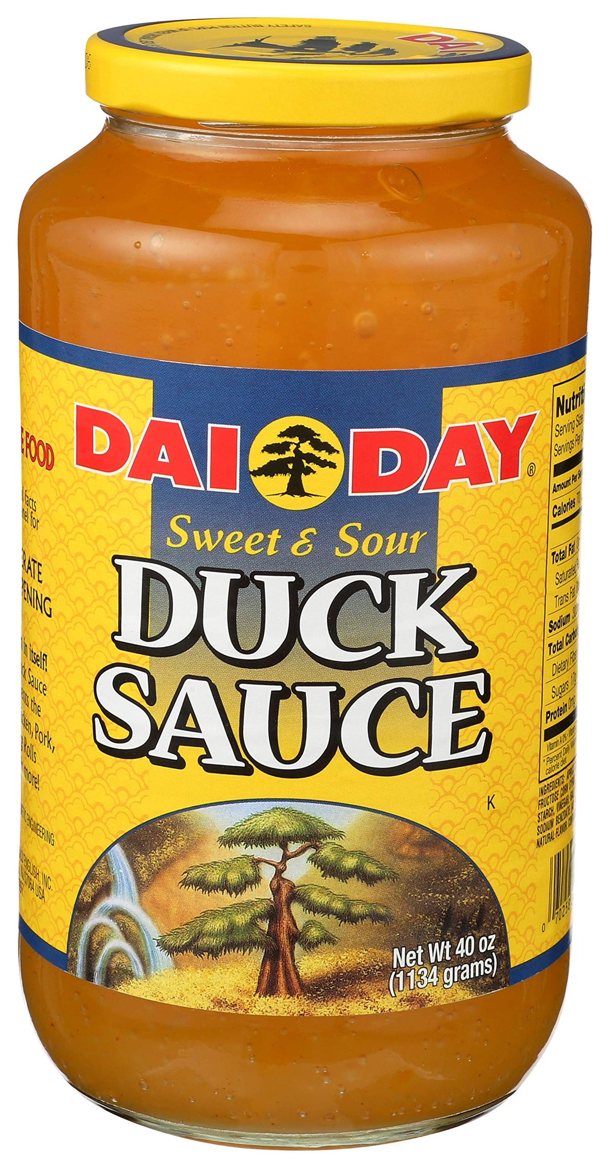 Dai Day Duck Sauce 40 oz bottle ready for dipping fried snacks.