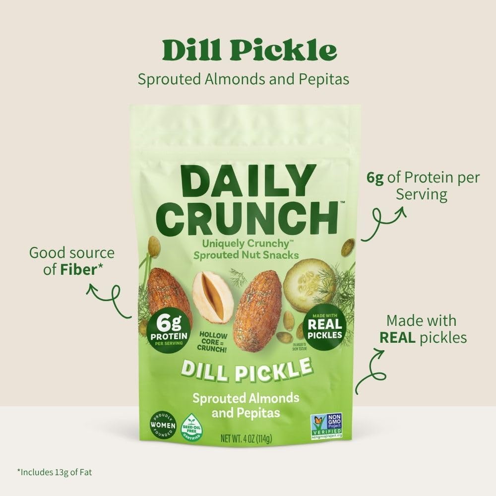 Daily Crunch on-the-go snack portion ideal for travel and work.