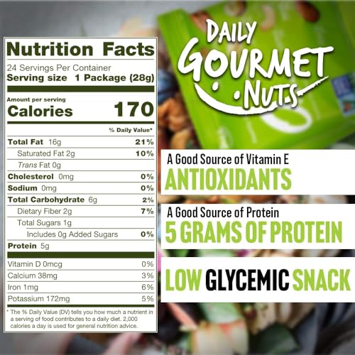 Daily Gourmet Nuts dry-roasted almonds for a crunchy protein boost