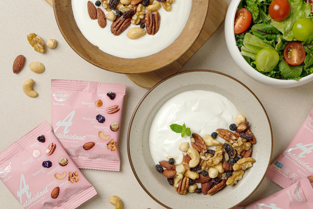 Nitrogen-flushed pouch from Daily Gourmet Nuts preserves flavor and freshness