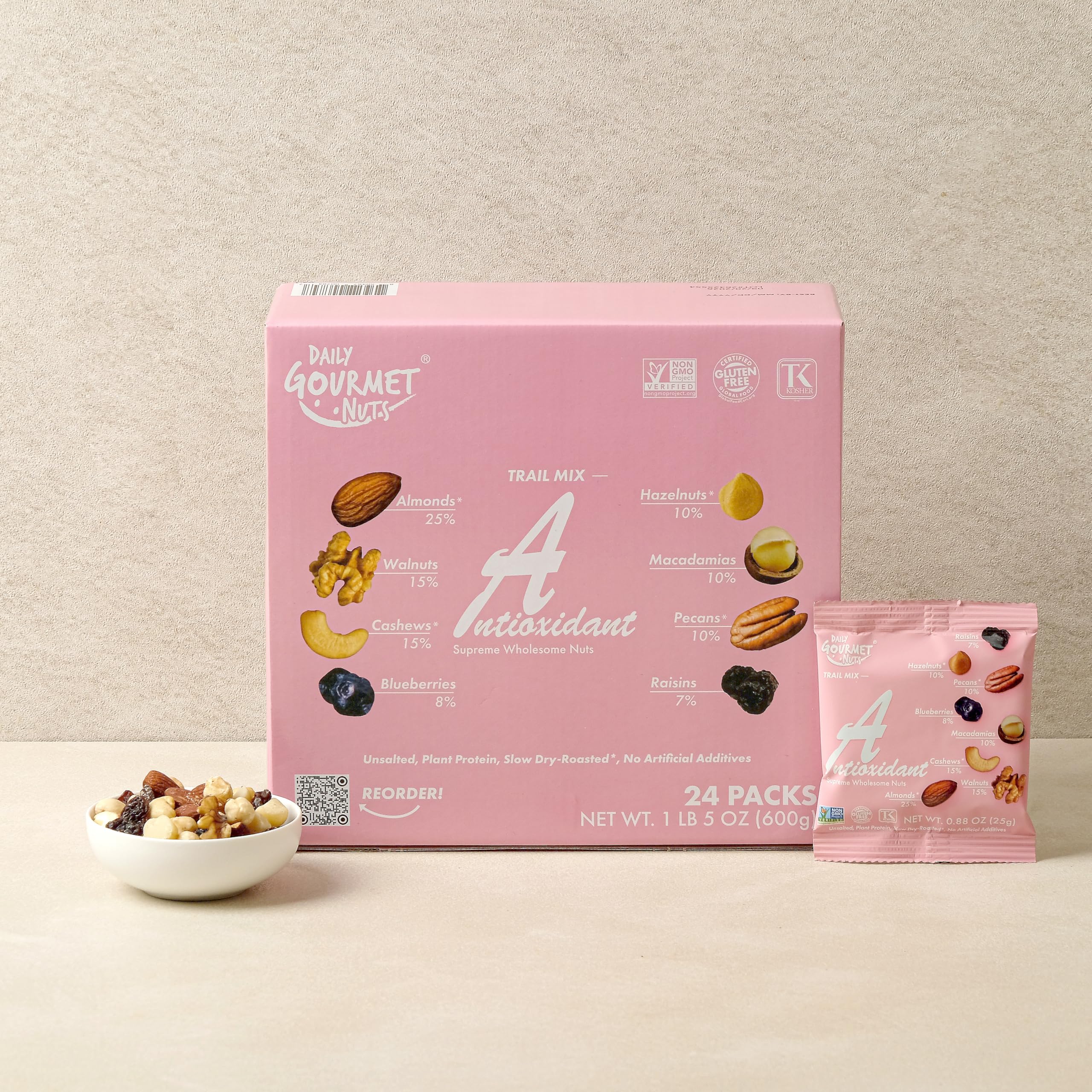 No-salt artisan mix from Daily Gourmet Nuts for mindful snacking
