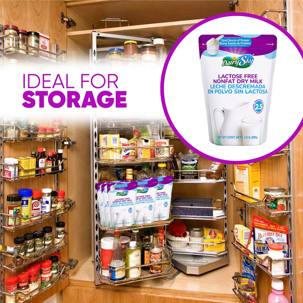 DairySky lactose-free milk powder in coffee for creamy lactose-free boost.
