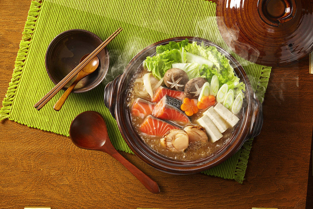 DAISHO Nabe Miso base finished and served steaming at the table.