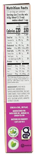 Daiya Mac N Chs Powder White Cheddar tub back shows nutrition panel.