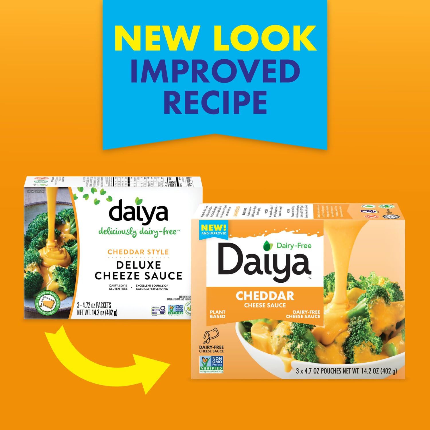 Daiya Zesty Cheddar Sauce with bold taco pairing