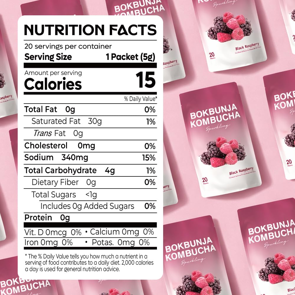 DALAMHARI black raspberry powder packet closeup with real fruit flavor.