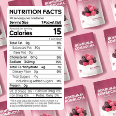DALAMHARI black raspberry powder packet closeup with real fruit flavor.