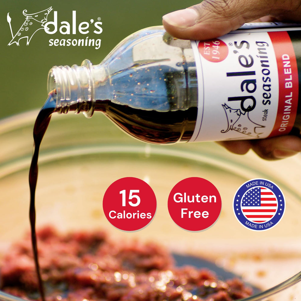 Dale's Original Steak Seasoning spice closeup highlights exotic blend for bold home cooking.