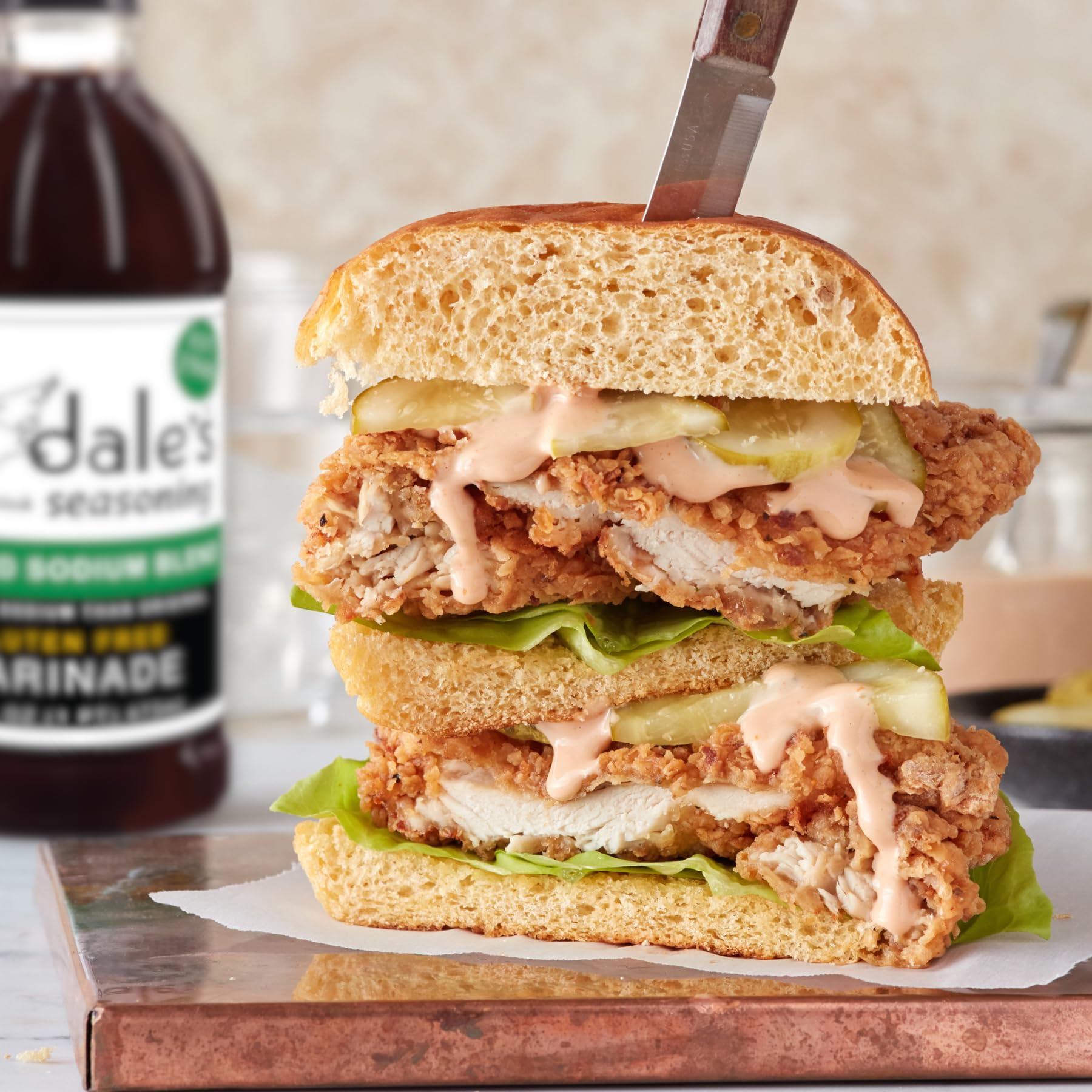 Dale's steak seasoning three-pack bundle bottle offers convenient seasoning for weeknight meals.