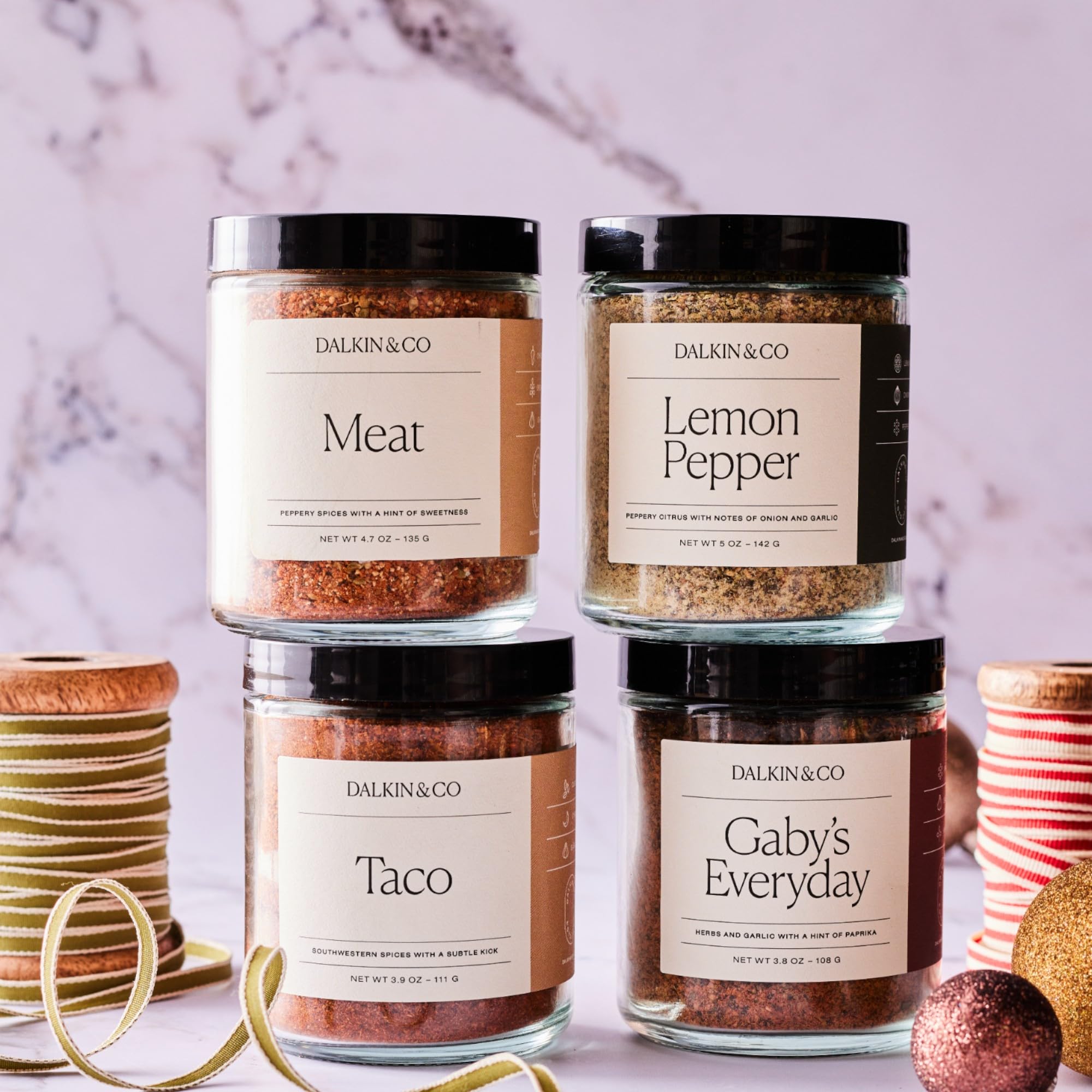 Dalkin & Co Lemon Pepper eco-friendly reusable jar close-up.