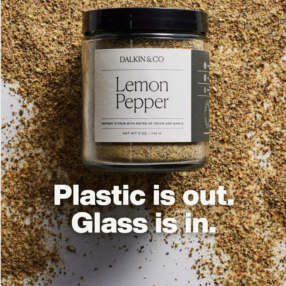 Dalkin & Co Lemon Pepper shelf display in pantry.
