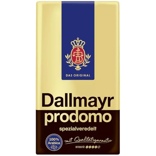 Dallmayr Prodomo arabica highland beans close-up showing premium beans