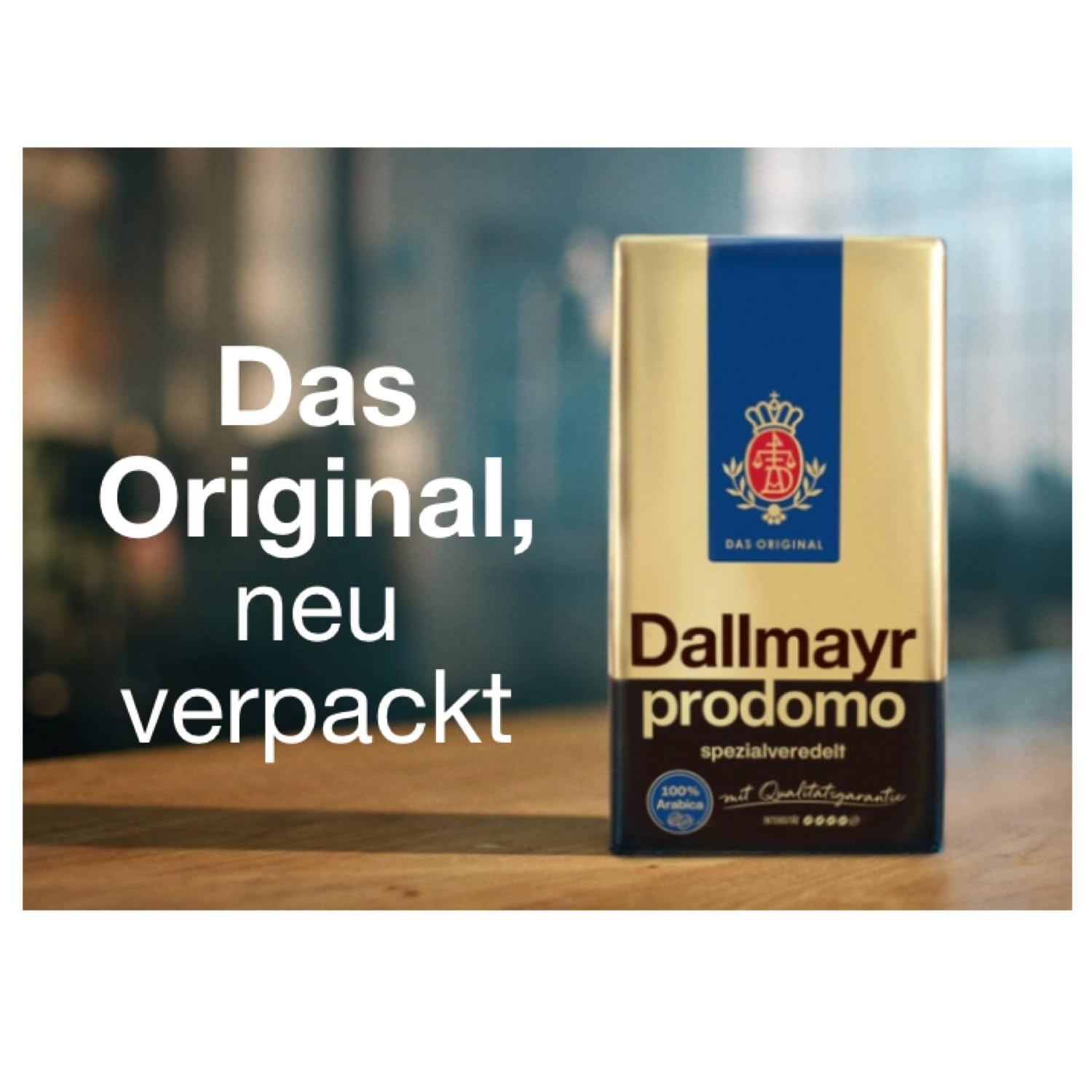 Aromas of Dallmayr Prodomo coffee captured up close and inviting