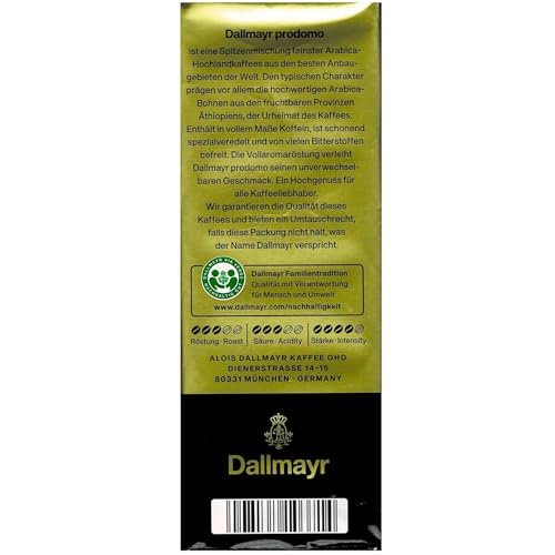 Steaming cup of Dallmayr Prodomo coffee with rich aroma