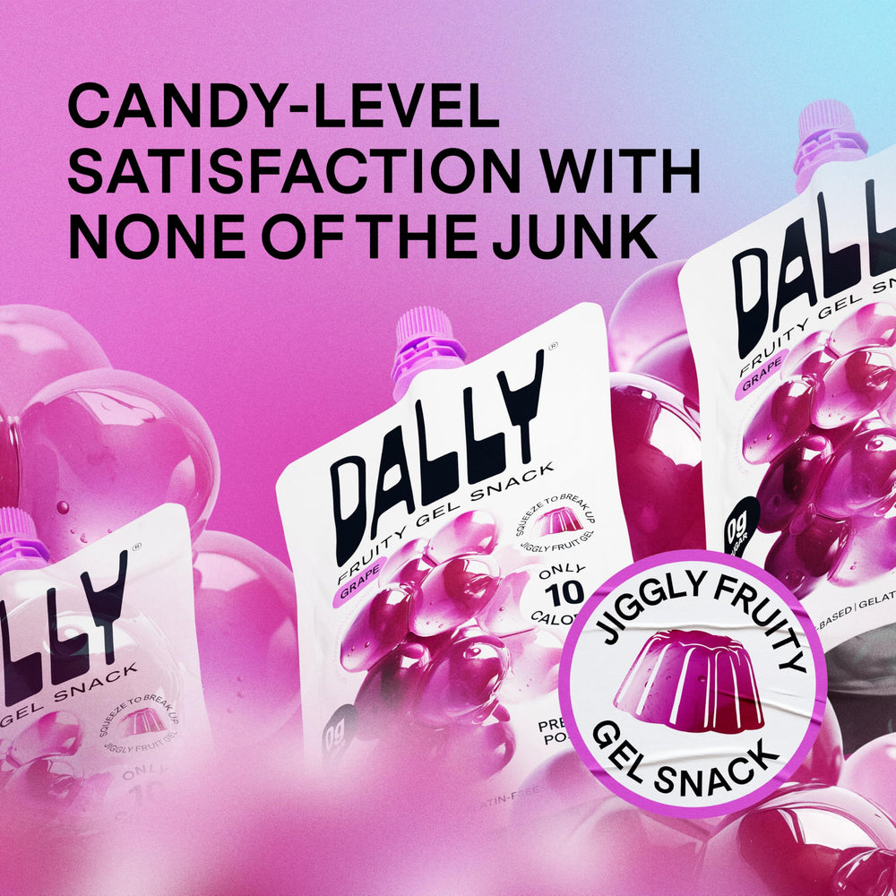 Serving size of DALLY Grape Konjac Jelly Pouch supports satisfying, guilt-free snacking.