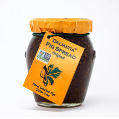 Dalmatia fig spread swirled into yogurt for breakfast flavor
