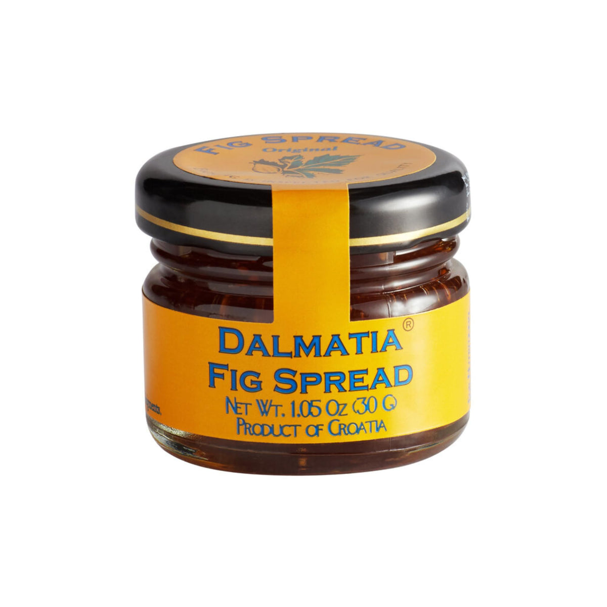 Dalmatia Mini Fig Spread jar top view for a gourmet tasting moment