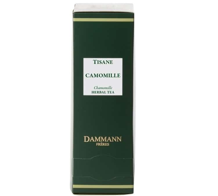 Dammann Freres chamomile box highlighting Paris craftsmanship