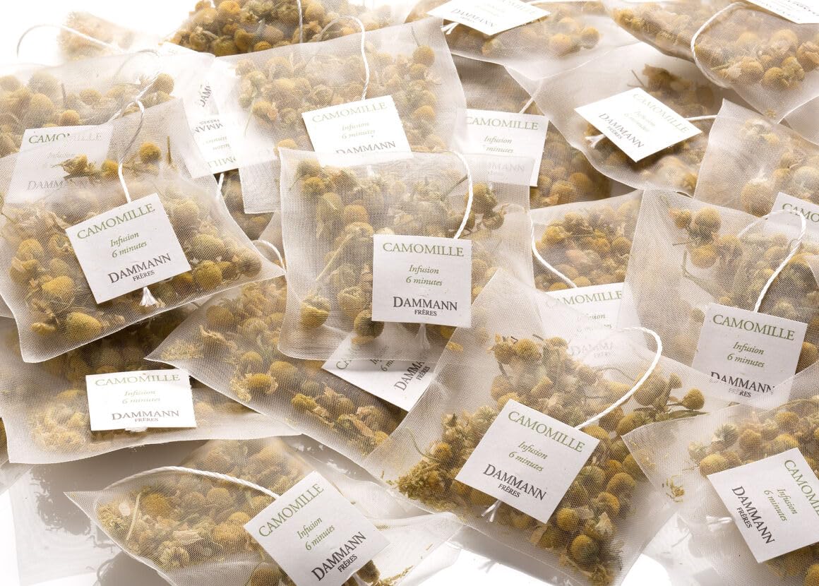 Dammann Freres chamomile sachet pack ready to brew