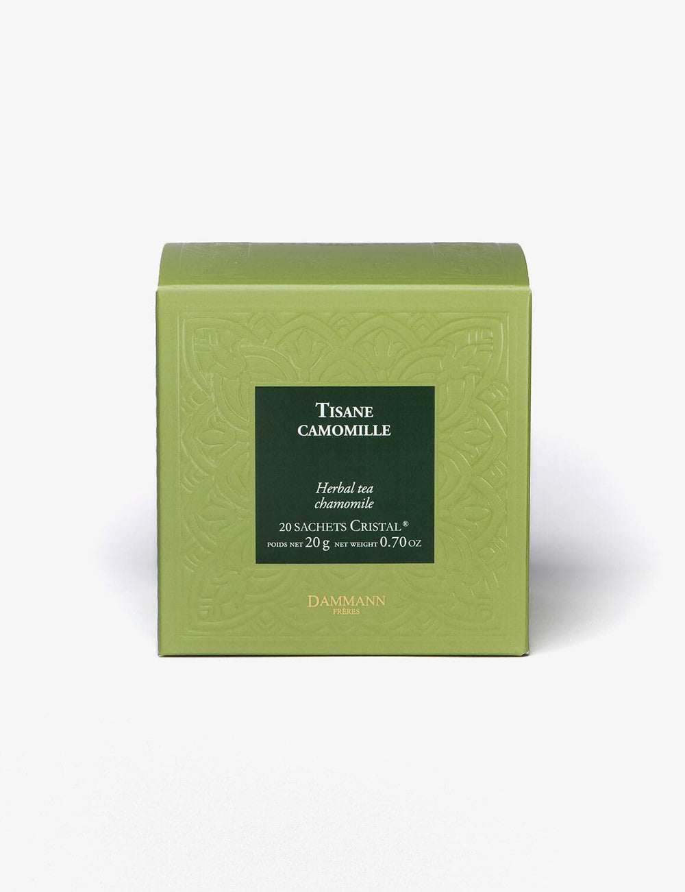 Dammann Freres chamomile sachets in a box, Paris-made quality
