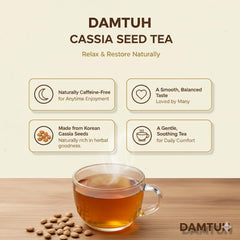 Damtuh Cassia Seed Tea hot cup – soothing, warming infusion