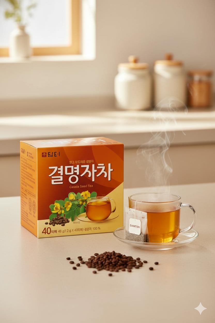 Damtuh Cassia Seed Tea iced glass – refreshing caffeine-free chill