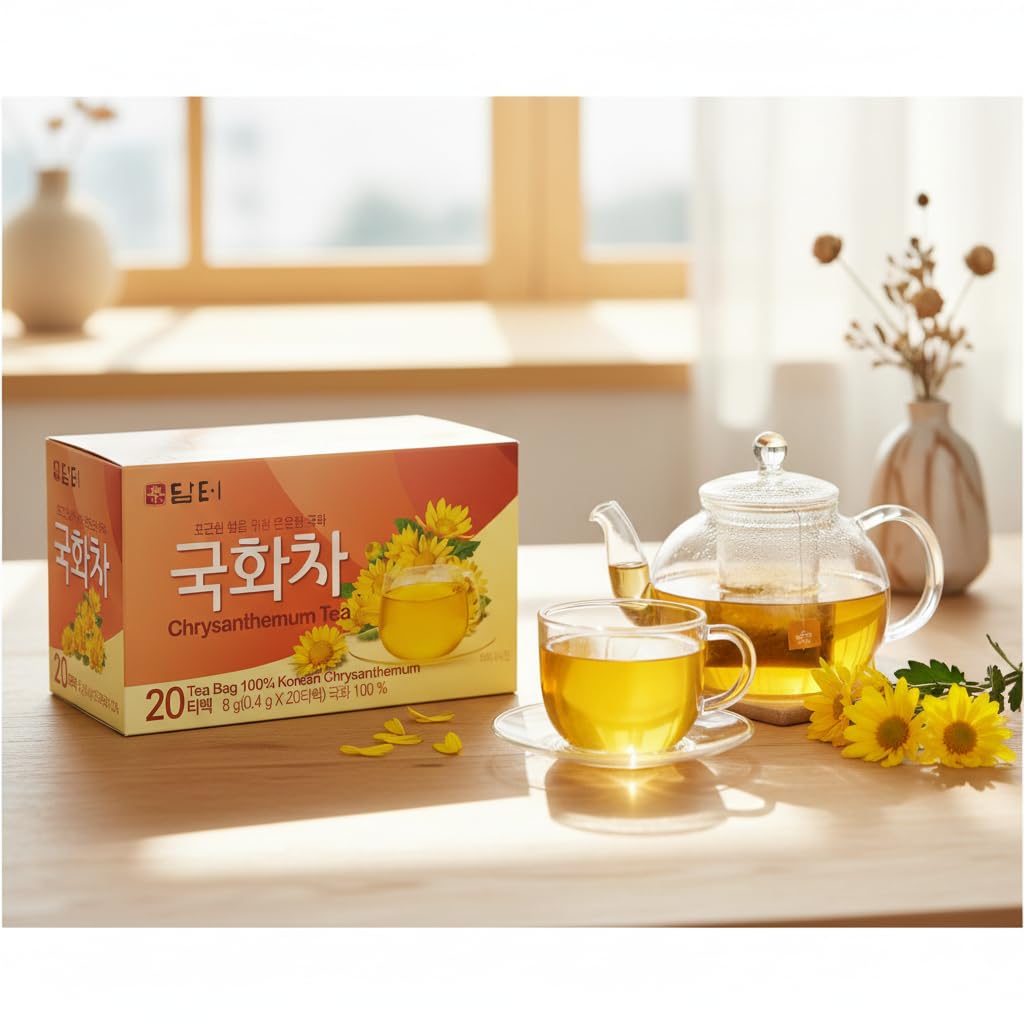 Damtuh Chrysanthemum Tea ingredients highlight chrysanthemums for natural taste.