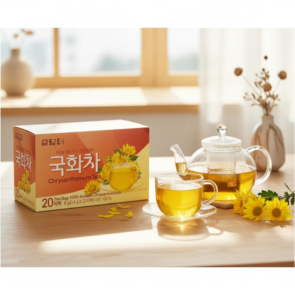 Damtuh Chrysanthemum Tea ingredients highlight chrysanthemums for natural taste.