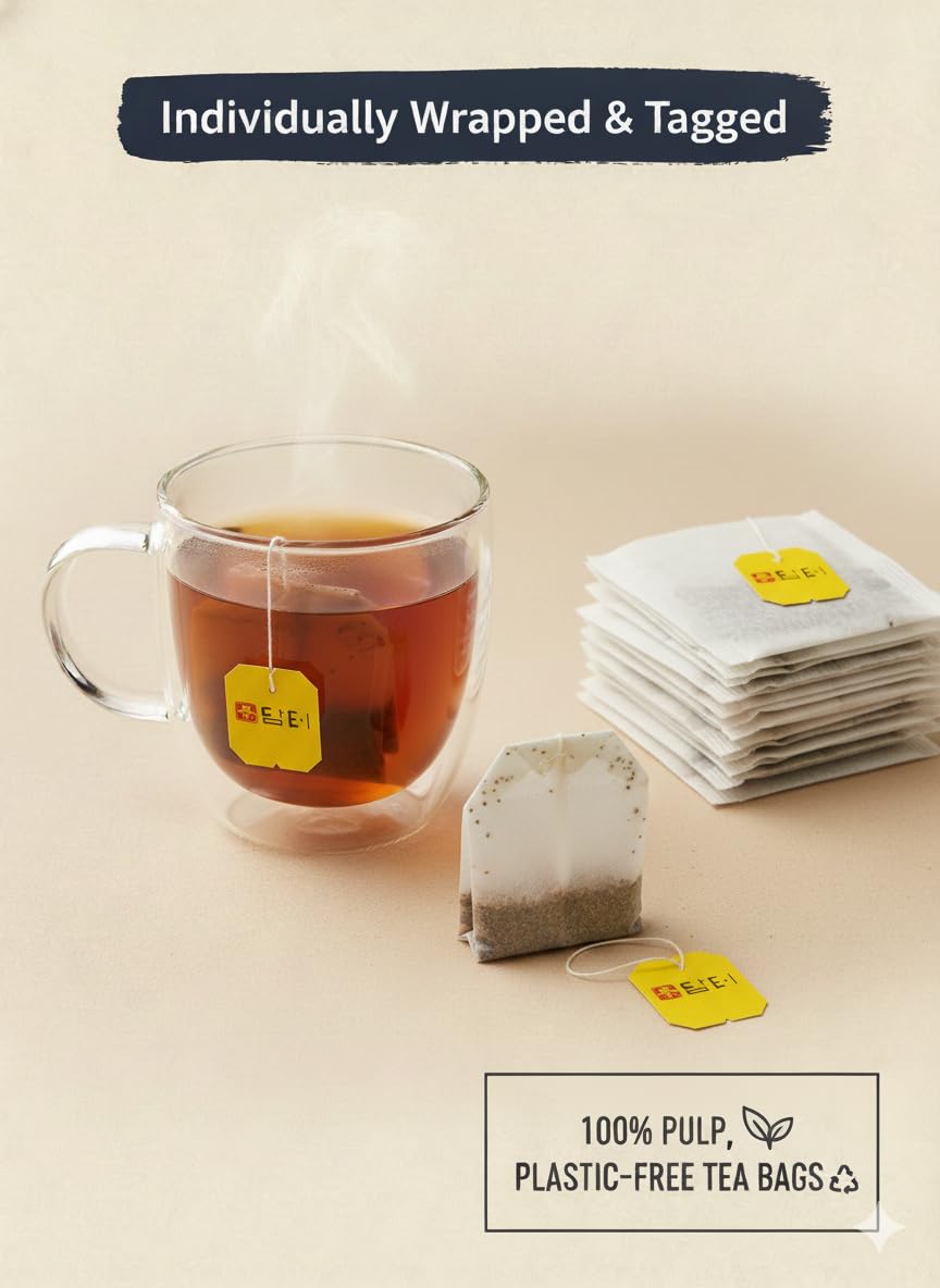 Damtuh Chrysanthemum Tea packaging opened to reveal sachets.
