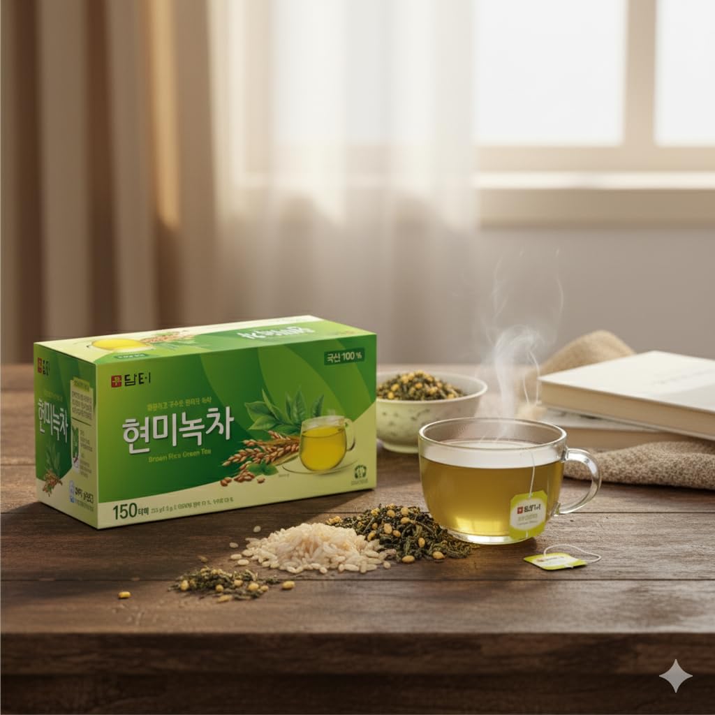 Damtuh Genmaicha family tea time image conveys calm moments together