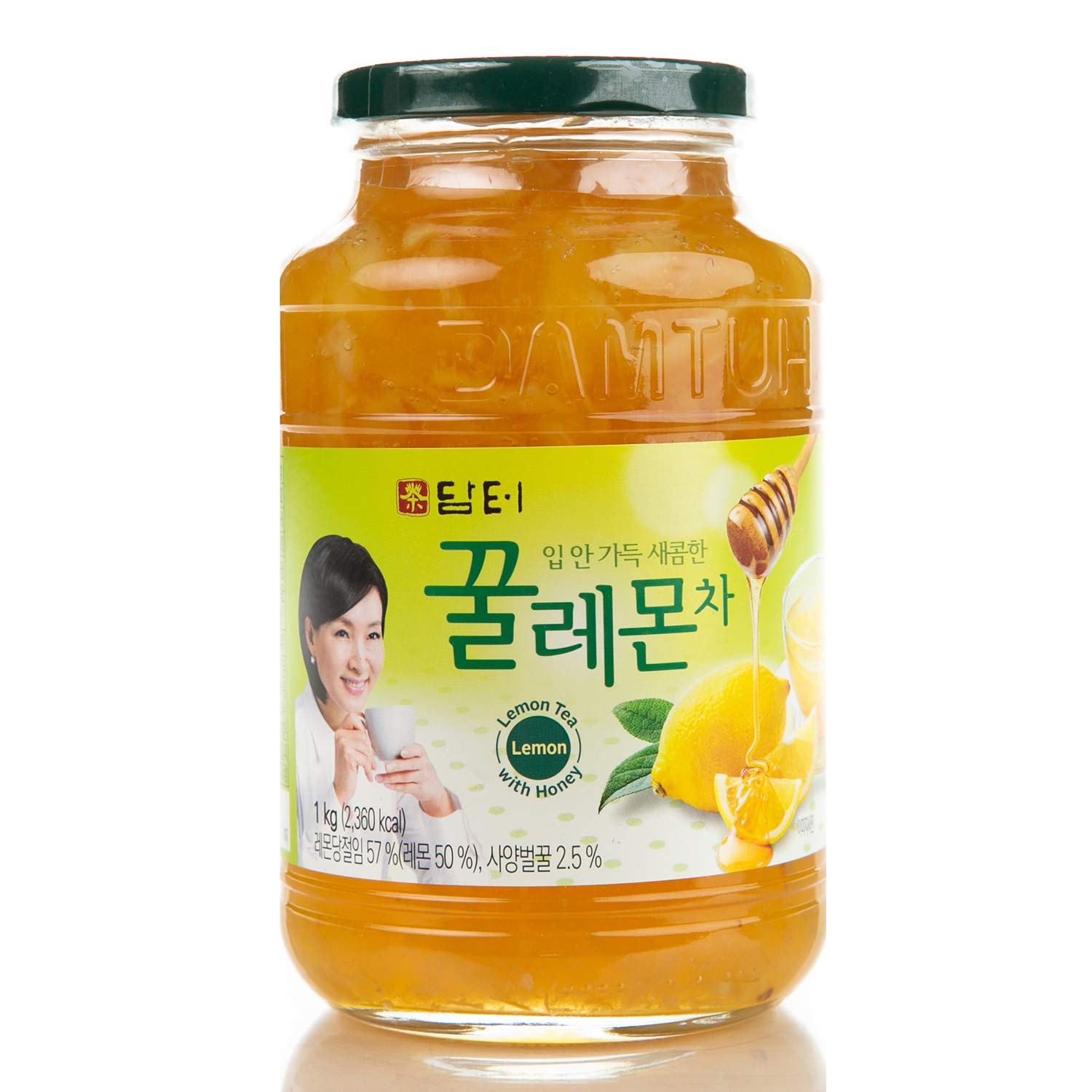Damtuh Korean Honey Lemon Tea jar showing bright marmalade texture for hot tea