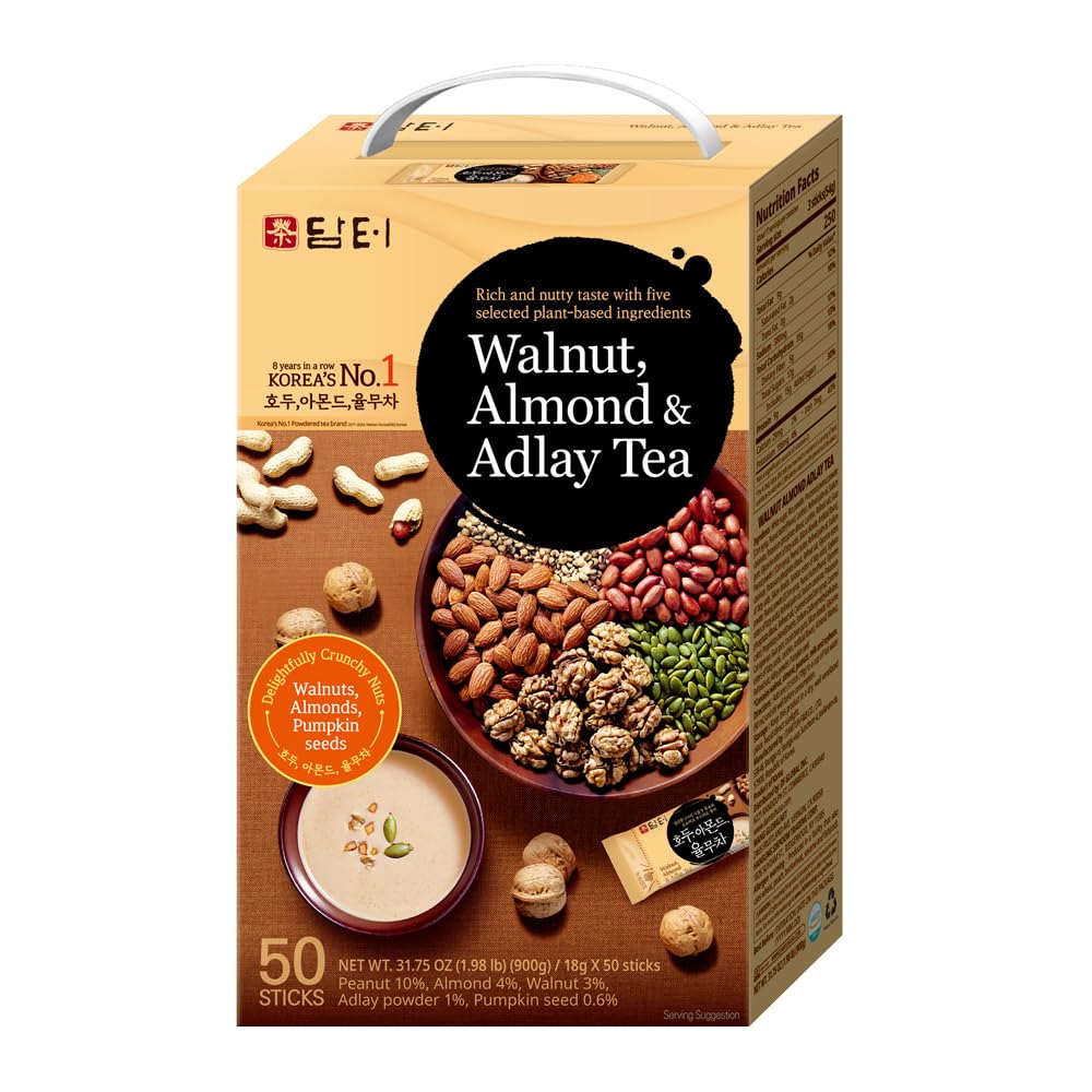 Damtuh Walnut Almond Adlay Tea Drink Mix stick for quick latte-style beverages.