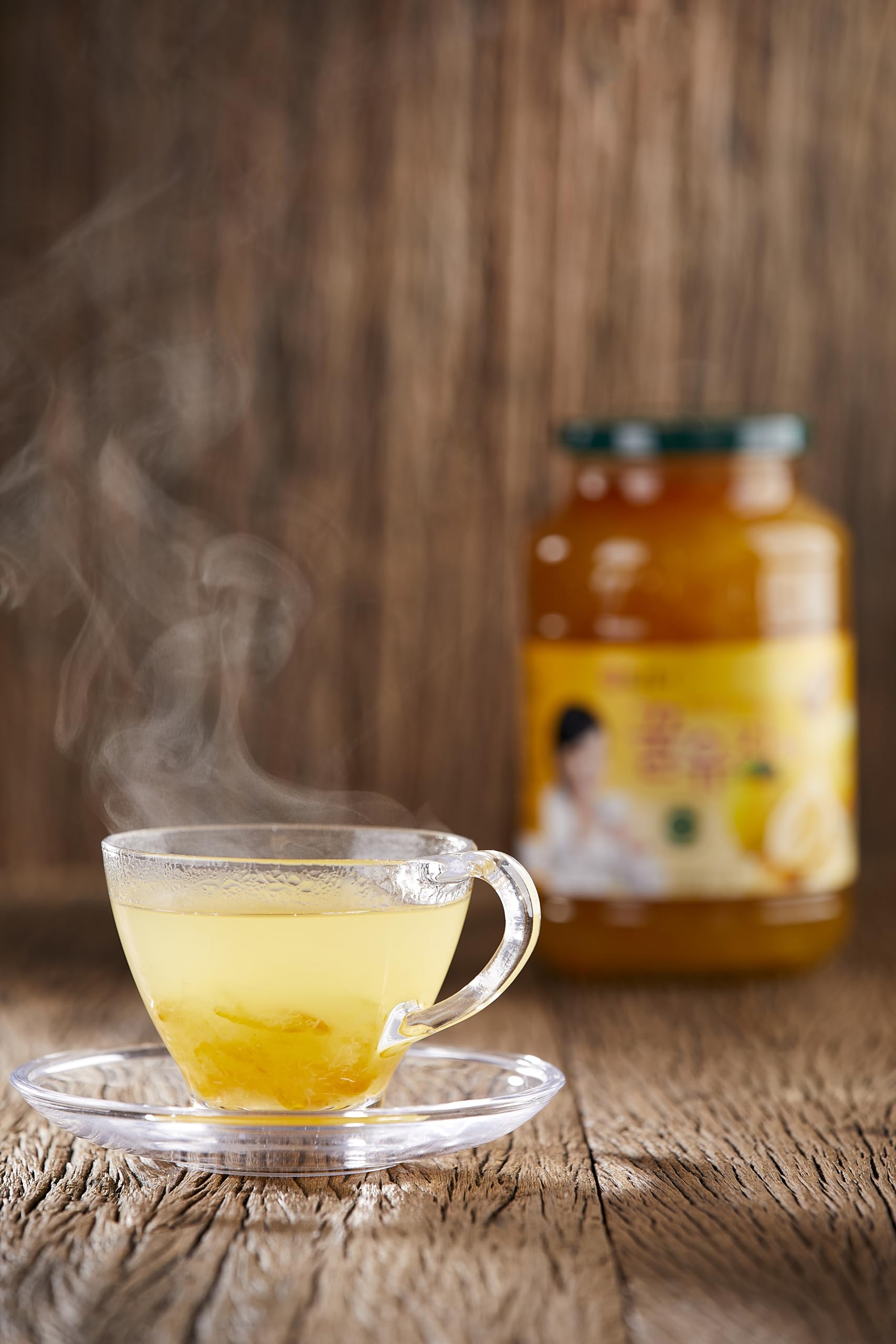 Damtuh Yuja Tea base with preserved peel, fragrant citrus flavor.