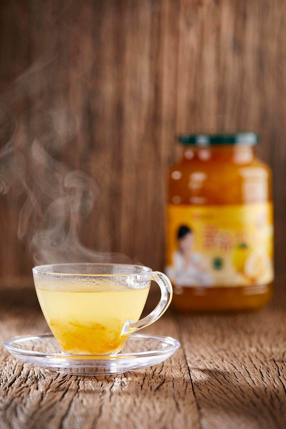 Damtuh Yuja Tea base with preserved peel, fragrant citrus flavor.