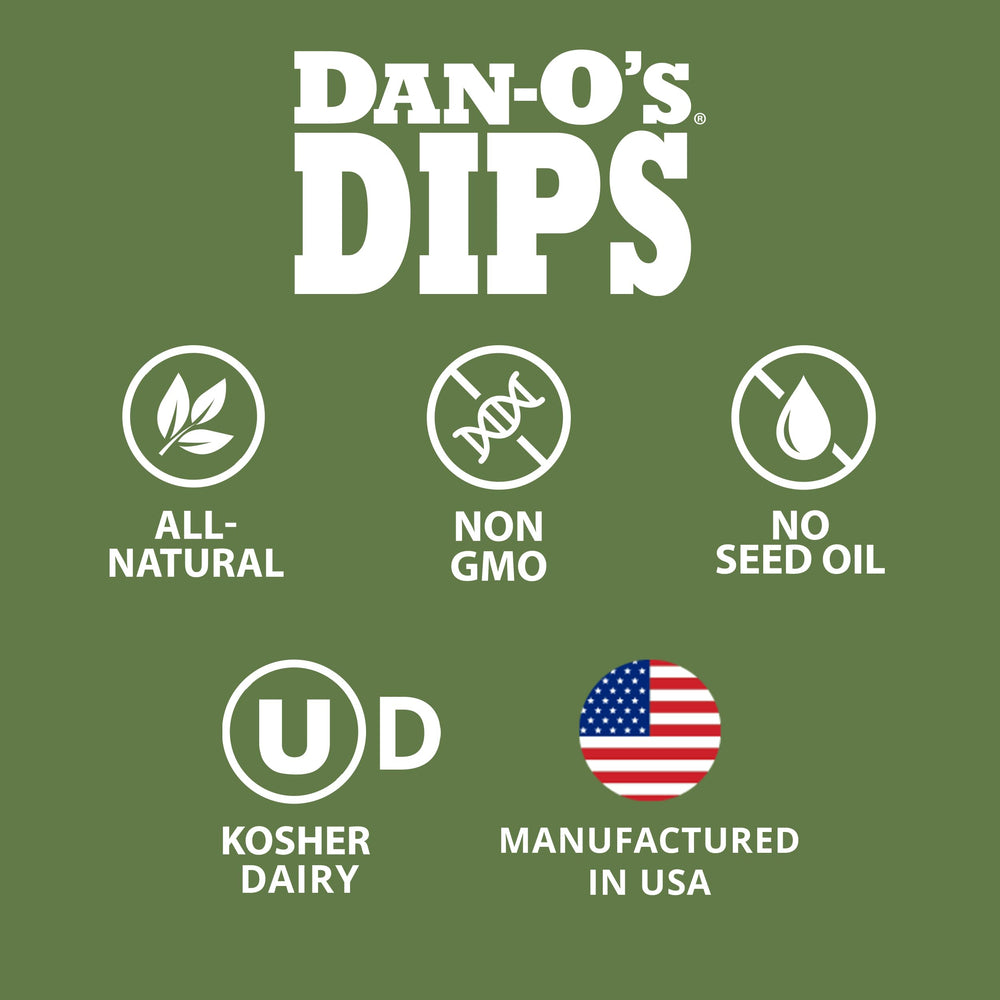 Dan-O's Dips served with veggies at a casual gathering