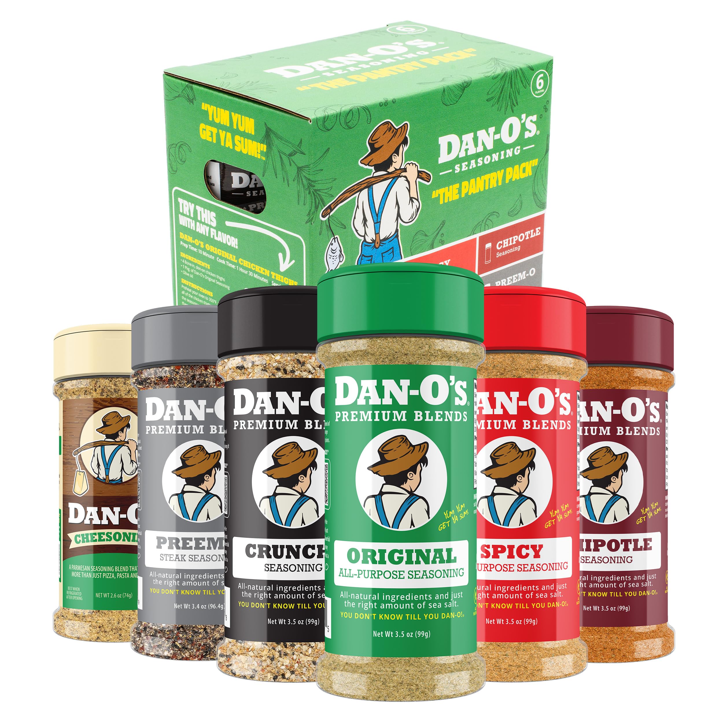 Dan-O's Original bottle pour enhances savory meals with balanced herbs.