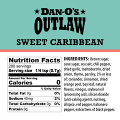 Dan-O's Outlaw Sweet Caribbean shaker ready for grilling and seasoning