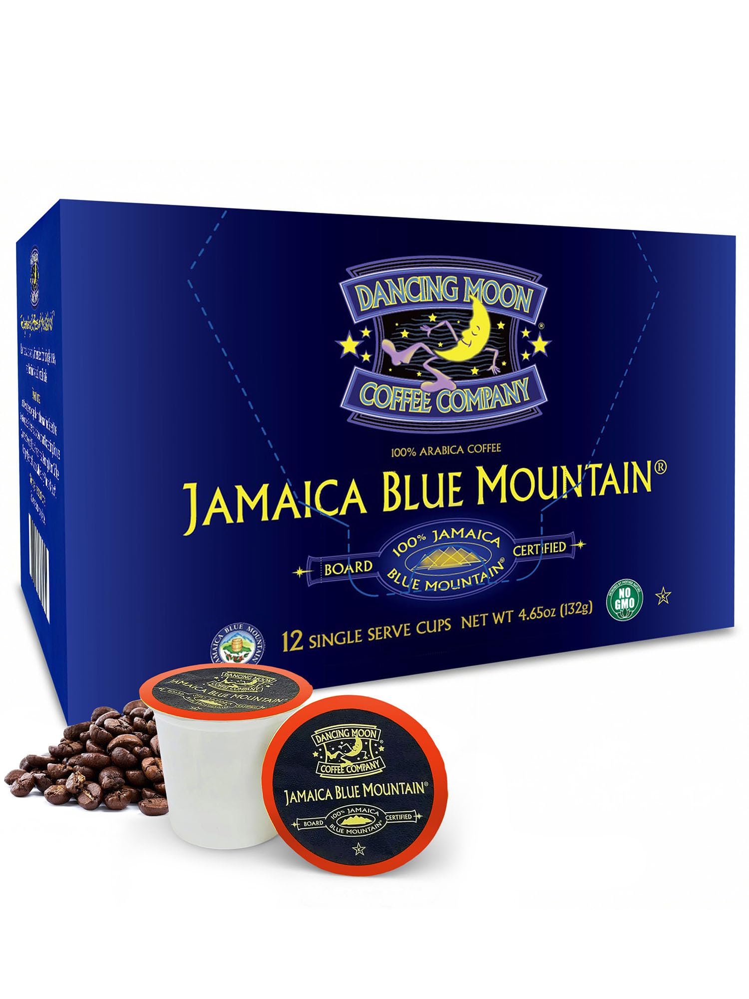 Dancing Moon Jamaica Blue Mountain pod pour aroma for a premium morning