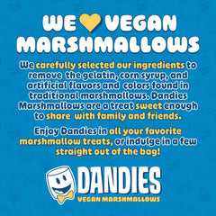 DANDIES mini vegan marshmallows in a s'more, gooey and flavorful