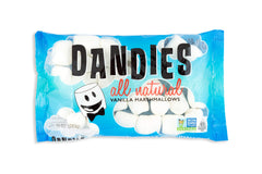 DANDIES vegan marshmallows 3-pack front view, ideal for snacking.