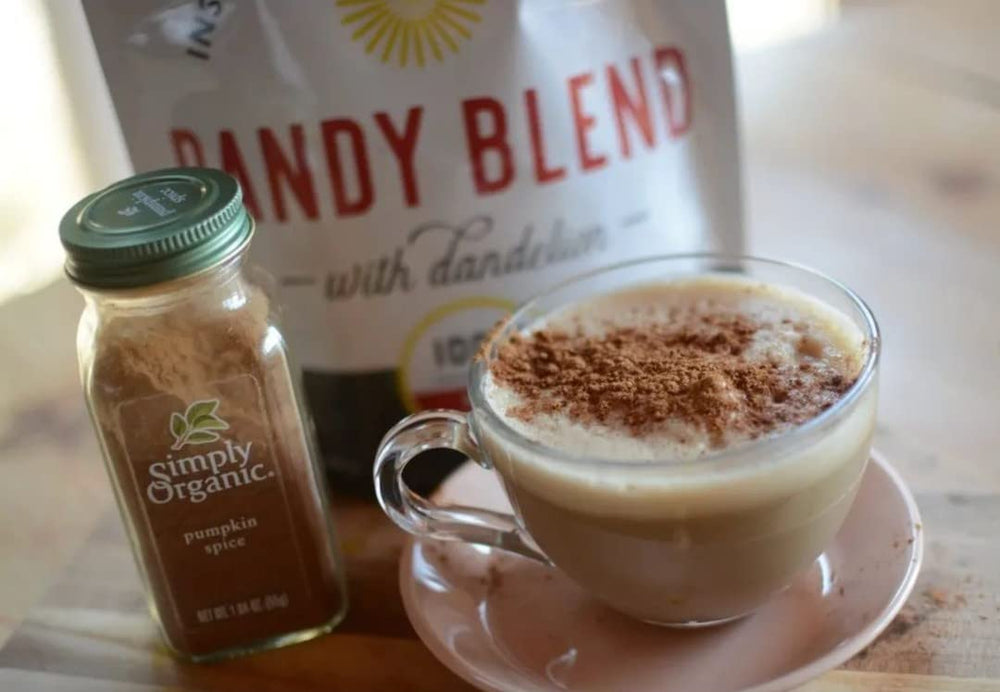 Dandy Blend hot steaming cup showcasing rich aroma and smooth finish.